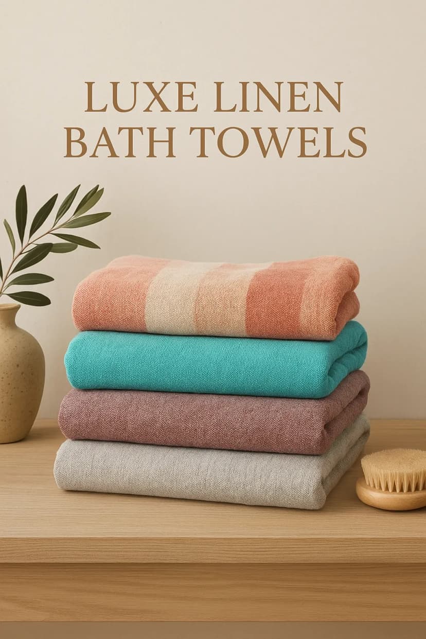 luxe linen bath towels